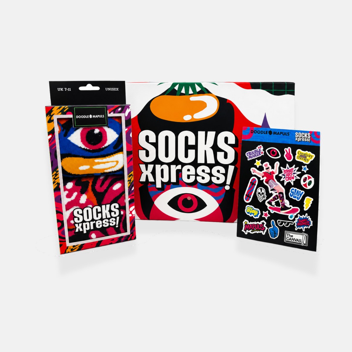 The Canvas! ft. Doodle Mapuls Limited Edition Unisex Giftbox — Socks Xpress